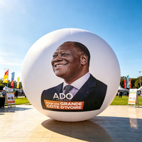 Ballon gonflable de la publicité de ciel grands ballons faits sur commande d'hélium ballon d'hélium de 3m 4m de diamètre
