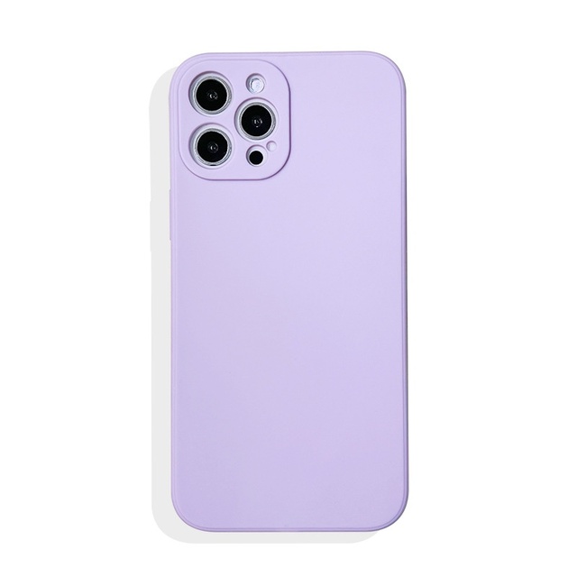 Wholesale Soft Liquid Silicone Case with Screen Protector Colorful Rubber TPU Cover Shockproof Mobile Phone Accessory