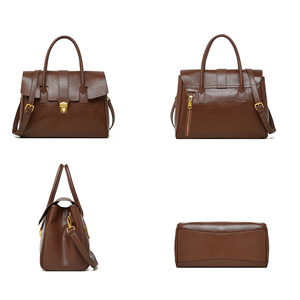 Sac à main pour femme Retro Sacs Main Femme Cuir Véritable Fait Main Business Fabricant Qualité Serviette - Product Image 5