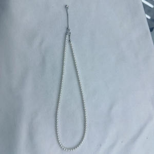 Collier de perles d'eau douce naturelles Zhuji 4-5 mm en argent S925 avec finition Aurora, produit de base sans défaut - Product Image 1