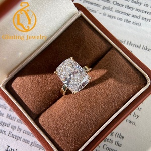 <span class=keywords><strong>Anello</strong></span> di fidanzamento/matrimonio da donna in oro giallo 10K 14K 18K con diamante coltivato in laboratorio IGI CVD HPHT taglio a cuscino da 1CT 2CT 3CT 4CT 5CT - Product Image 1