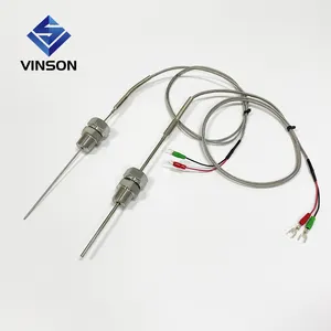 Vinson Stainless Steel Probe K type Sensor with adjustable thread High Temperature Thermocouple