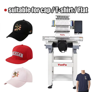 Máquina de bordar computarizada de una sola cabeza y 15 agujas para parches de calcetines y calzado plano 3D, con entrega a domicilio YunFu Cap - Product Image 1