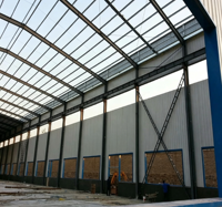 Edificio de Estructura de Acero Directo de Fábrica, Nave Industrial de Acero Ligero de Vano Abierto, Resistente al Viento y la Nieve para Reparación de Vehículos
