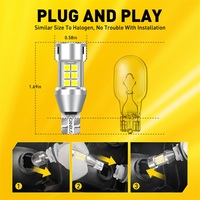 Ampoule LED Super Lumineuse 912 921 pour Feux de Recul 4000 Lumens, Ampoules LED de Recul T15 906 922 W16W