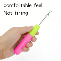 Crochet à dreadlocks avec manche en plastique, outils de coiffure DIY, crochet à loquet pour la fabrication d'extensions capillaires, outils pour dreadlocks et perruques