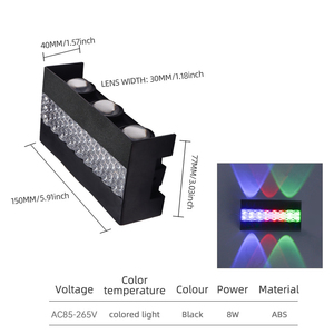 Lámpara de Pared <span class=keywords><strong>LED</strong></span> RGB Moderna para Exteriores, 6W 8W 10W, Impermeable, para Jardín, Hotel, Pasillo, Decorativa, Venta al Por Mayor - Product Image 6