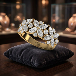 แหวนเพชรทรงมาร์คีส์เพาะเลี้ยงในห้องปฏิบัติการ เงินแท้ 925 ทอง 9K 14K 18K ดีไซน์หรูหราสำหรับผู้หญิง เหมาะสำหรับเป็นแหวนหมั้นและเครื่องประดับชั้นดี - Product Image 1