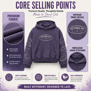 Sweat à capuche pour homme violet à strass, coupe courte, effet délavé vintage, avec motif graphique sur les manches, poche kangourou et bordure cloutée, style streetwear personnalisé - Product Image 3