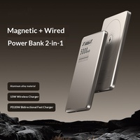 Batterie externe ultra-fine 5000 mAh 20 W sans fil, prend en charge la charge rapide Type-C, mini chargeur portable compatible iPhone
