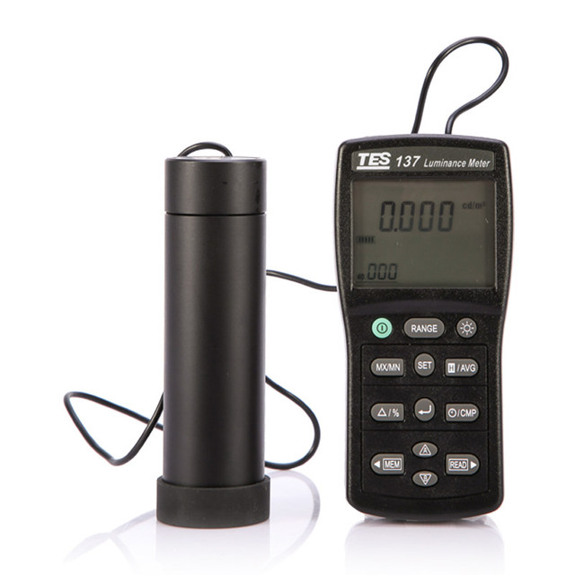 TES-137 Luminance Meter Dual Display 4-digit LCD Lux Meter TES137 Light Meter Lightness Tester Screen Brightness Meter