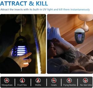 Portable Rechargeable IP66 étanche sans fil Bug Zapper extérieur <span class=keywords><strong>moustique</strong></span> tueur <span class=keywords><strong>lampe</strong></span> équipement de <span class=keywords><strong>Camping</strong></span> essentiel pour tente <span class=keywords><strong>Camping</strong></span> - Product Image 2