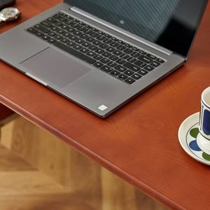 Escritorio de Madera Maciza Negra Estilo <span class=keywords><strong>Bauhaus</strong></span> de Mediados de Siglo |   Mesa Larga Retro con Patas de Acero Inoxidable, Escritorio de Computadora de Oficina Moderno y Minimalista - Product Image 5