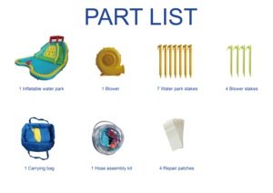 Doppia il brivido: scivolo gonfiabile a due piani con secchio d'acqua e piscina profonda per bambini - Product Image 4