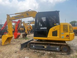 Excavateurs d'occasion japonais Komatsu bétonnières PC70 <span class=keywords><strong>mini</strong></span> <span class=keywords><strong>pelle</strong></span> rétrocaveuse hydraulique sur chenilles 7 tonnes pompes à vendre - Product Image 3