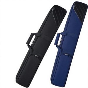 Estuche duradero de Oxford para tacos de billar, caja para 1/2 taco, bolsa blanda con bolsillos con cremallera, correa ajustable para viaje y almacenamiento, negro - Product Image 3