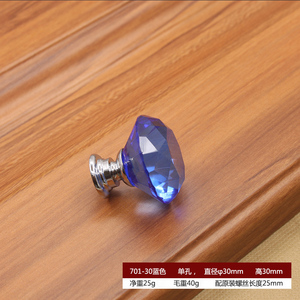 Çok renkli kristal cam elmas topuzu tek delik alaşım çekmece dolap kapağı tutacağı mutfak Dresser dolap ve yatak odası kullanımı için - Product Image 3