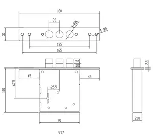 Kunci baut mati paduan seng kunci pintu Mortise keamanan dengan 5 kunci untuk rumah aman antimaling kunci Mortise pintu silinder