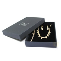 Boîtes en papier kraft noir mat avec couvercle et base, personnalisées Crown Win, en carton ondulé pour bijoux, bracelets de cheville, cadeaux et envois postaux