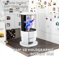 Ventilador de Proyección Holográfica 5D HAVisikr con Pantalla Cilíndrica de 360 Grados, LED, Control por WIFI/Bluetooth, para Interiores, OEM, 1 Año de Garantía
