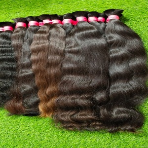 Faisceaux de cheveux humains bouclés ondulés droits Remy Machine trame de cheveux humains bruts indiens cuticules alignées Faisceau de cheveux - Product Image 3