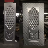 Plato de Acero Inoxidable, precio barato, molde, piel de puerta de acero, hoja de hierro prensado en relieve, Panel de piel de puerta de Metal para puerta