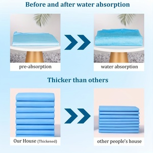 ペット用おしっこパッド 環境に優しい防水コットン製 おしゃれな使い捨て活性炭尿パッド 猫犬のトレーニング用品 - Product Image 3