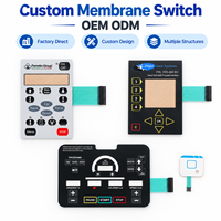 Panneau de commande à membrane OEM personnalisé, écran tactile, circuit imprimé argenté, plaque frontale résistante aux solvants pour équipement industriel