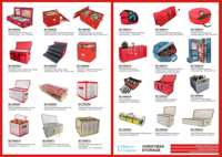 Contenedor de Almacenamiento de Bolas de Navidad de Plástico Transparente con Múltiples Compartimentos, Tapa Impermeable, Apilable, Capacidad de 47L, para Minoristas Navideños, Certificado BSCI