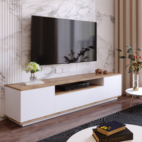 Meuble TV moderne en panneaux de bois pour salon, design respectueux de l'environnement, meubles personnalisables pour la maison