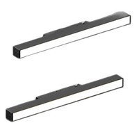 Lampe de projecteur LED à grille en aluminium encastrée non centrale sur rail magnétique, avec CRI 90 élevé et dimmable