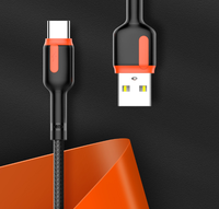 Câble de charge et de transfert de données 2-en-1 anti-casse et durable de 1 mètre avec blocs de couleur pour téléphone