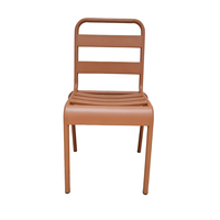 Silla de Jardín Moderna para Exteriores, Resistente al Agua, Apilable, de Hierro con Recubrimiento en Polvo, para Patio, Eventos, Titan