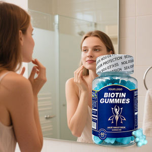 Gummies anti-chute de cheveux OEM, gummies pour la croissance des cheveux avec Biotuziyuan, bloqueur de DHT, vitamines pour les cheveux, créatine, gummies à la biotine, votre propre logo - Product Image 1