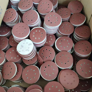 サンドペーパーディスクフックとループ5インチ125mm 8穴サンディングディスク木材用高品質 - Product Image 4