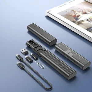 Huien yükseltme modeli çok fonksiyonlu 7 in 1 USB adaptör kiti tip C şarj aleti kablosu ve USB C USB A/mikro OTG ve adaptör