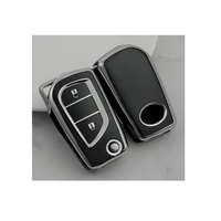 Vente chaude TPU caoutchouc clé de voiture coque de protection pour Toyota Camry Corolla Prado Yaris 2 boutons clé étui couverture accessoire