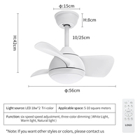 C089 Usine de Gros 36 42 Pouces Ventilateur de Plafond Lumière 3 Pales ABS Led Ventilateur de Plafond Lumière avec Télécommande Salon Ventilateur Lampe