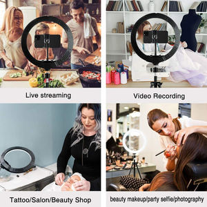 Offre Spéciale 10 pouces <span class=keywords><strong>Prix</strong></span> Léger Pliable Maquillage Selfie Anneau Lumière Led Cercle Portable Trépied Lumière D'anneau 26cm Support de téléphone - Product Image 5