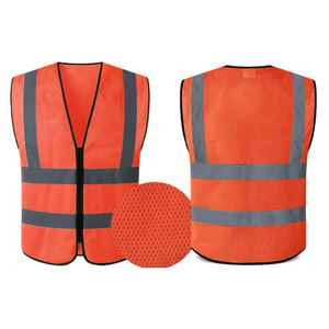 Reflektierende Warnweste, Sicherheitsweste mit mehreren Taschen, atmungsaktive Baumwolle, anpassbar, für Bau, Sanitär und Reinigung - Product Image 4