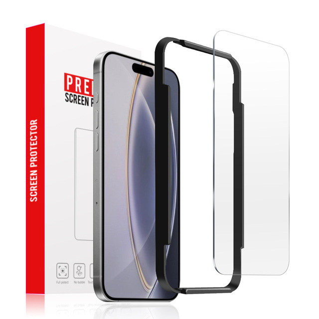 Ultra Clear Anti-Reflective 9H 2.5D Tempered Glass Screen Protector for iPhone 16 16 Plus 16 Pro 16 Pro Max Anti Scratch