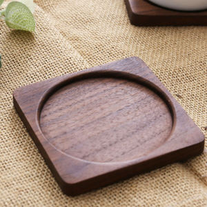 Sous-verres en bois de hêtre, de noyer et de bambou rectangulaires modernes, durables, personnalisés en gros, fabrication OEM, décoration d'intérieur - Product Image 4