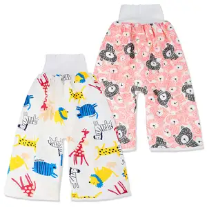 Wholesale Cotton Customized High Quality Breathable Urination Diaper Pants Waterproof Training Baby Diaper Skirt