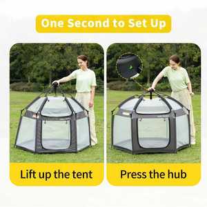 Tente de jeu pliable portable pour enfants et bébés, utilisable en intérieur et en extérieur, espace de jeu multifonctionnel et sûr, sans installation, facile à utiliser - Product Image 6