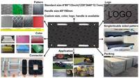 Tapis de sol robustes en HDPE 4x8, protection anti-UV, haute résistance, fabrication directe d'usine, tapis composites en HDPE