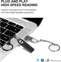 Clé USB 2.0 miniature en métal personnalisée, impression recto-verso, gravure de logo et texte, vente en gros