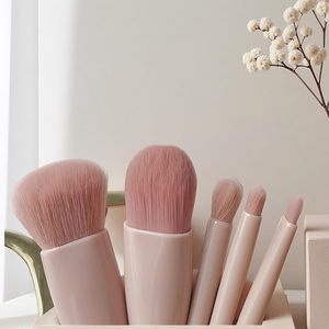 Home Travel Wholesale High Quality Private Label Custom Logo Professional Mini Face Makeup Brush Set with Mirror Box Nylon - Product Image 2