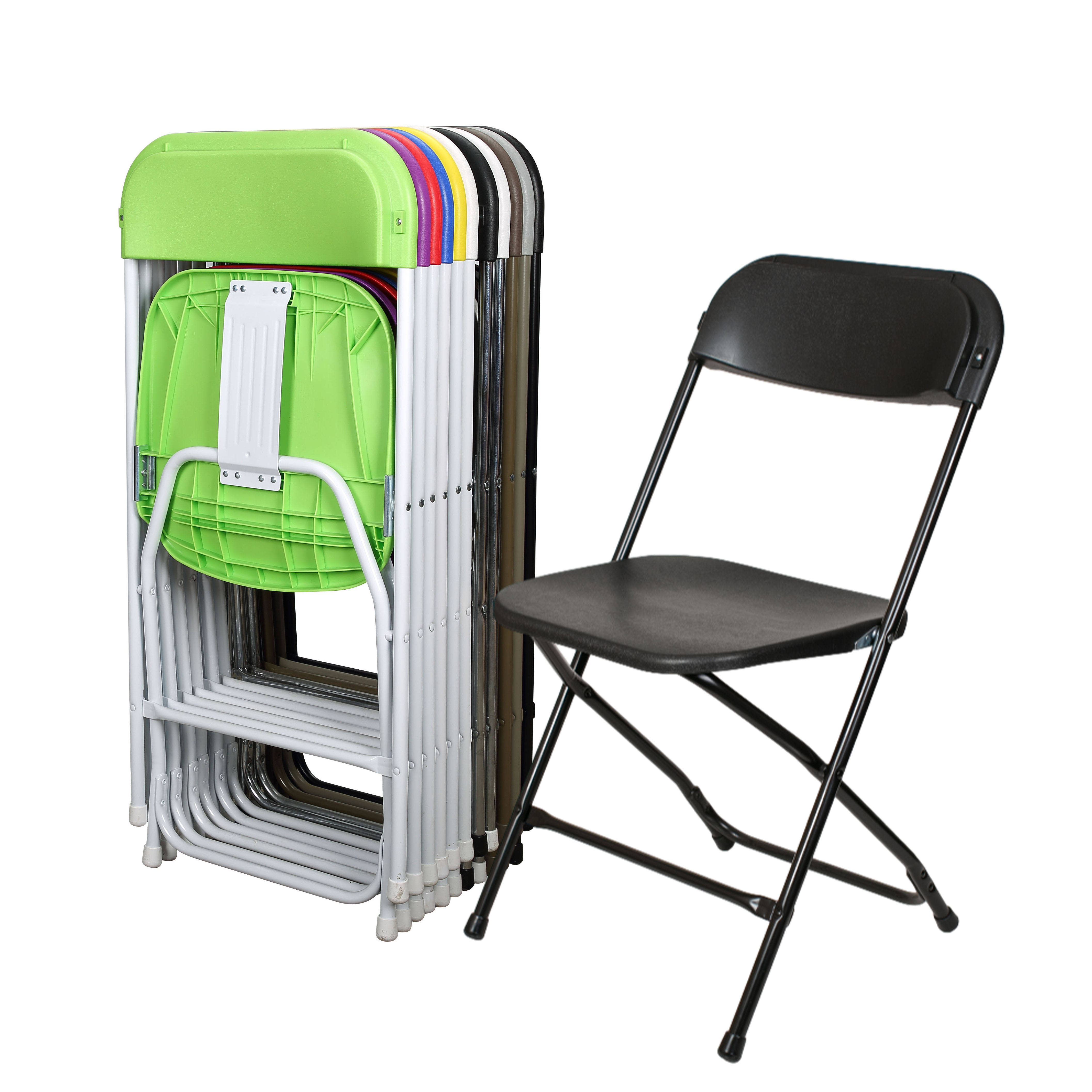 Plastic Folding Chairs Lightweight Padded Outdoor Seating