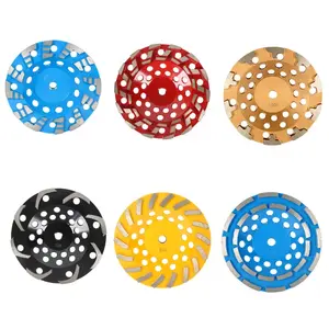 <span class=keywords><strong>TRUE</strong></span> SHINE MJX7007 Disco Abrasivo de 180mm en Forma de Copa OEM para Pulir/Desbastar Pisos de Concreto, Grano Diamante+Metal 16 # -120 # - Product Image 1