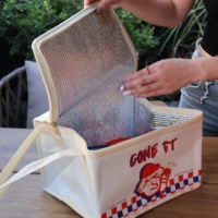 Sac isotherme classique en bâche imperméable avec logo personnalisé pour fruits de mer, viande, aliments réfrigérés, activités extérieures